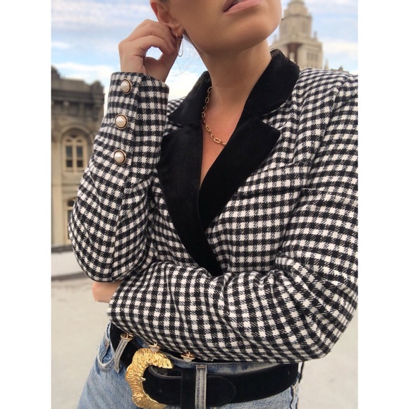 Last 1✨Dara Houndstooth Cropped Jacket - Picture 2 of 8